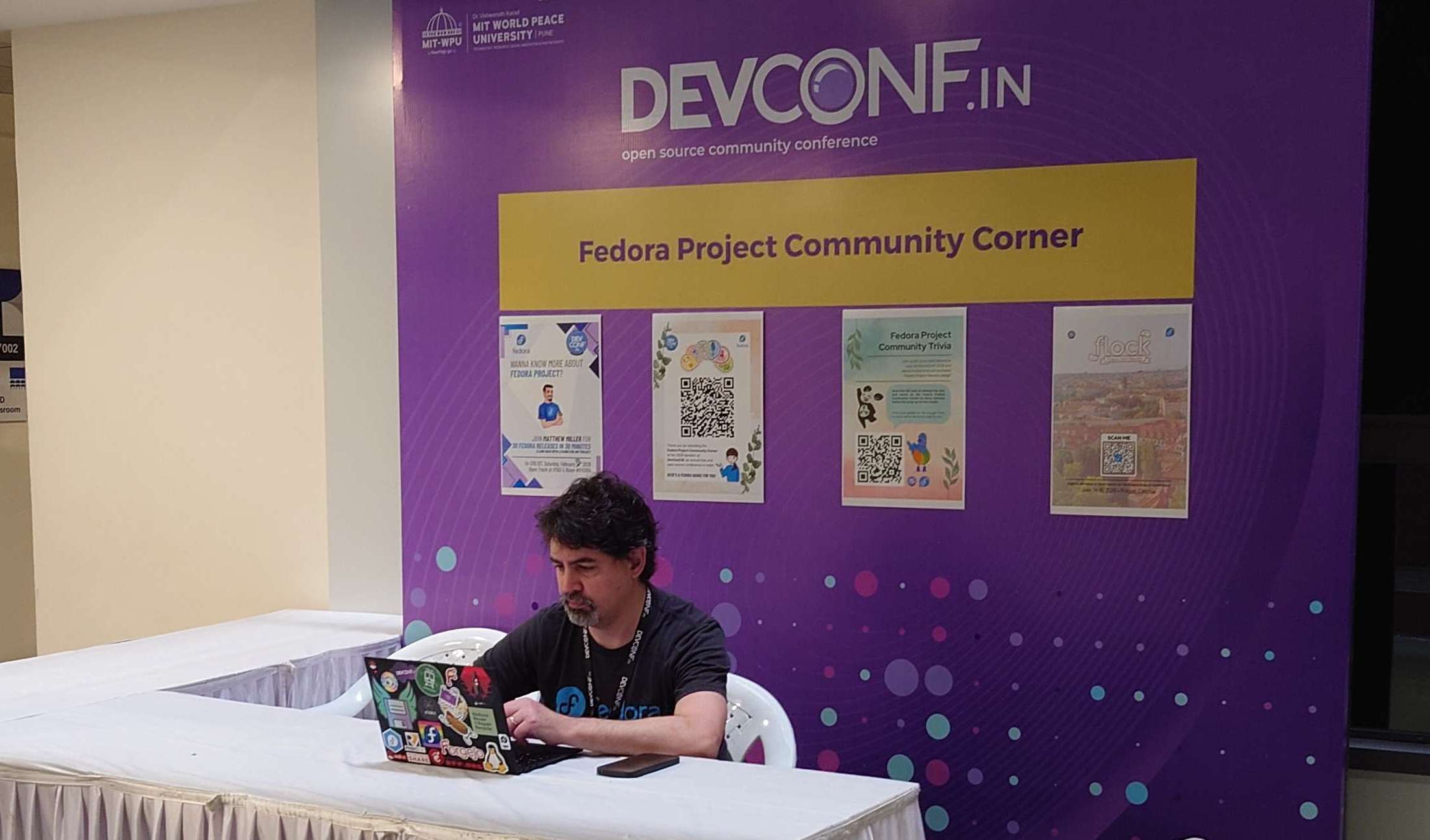 Matthew Miller at the booth