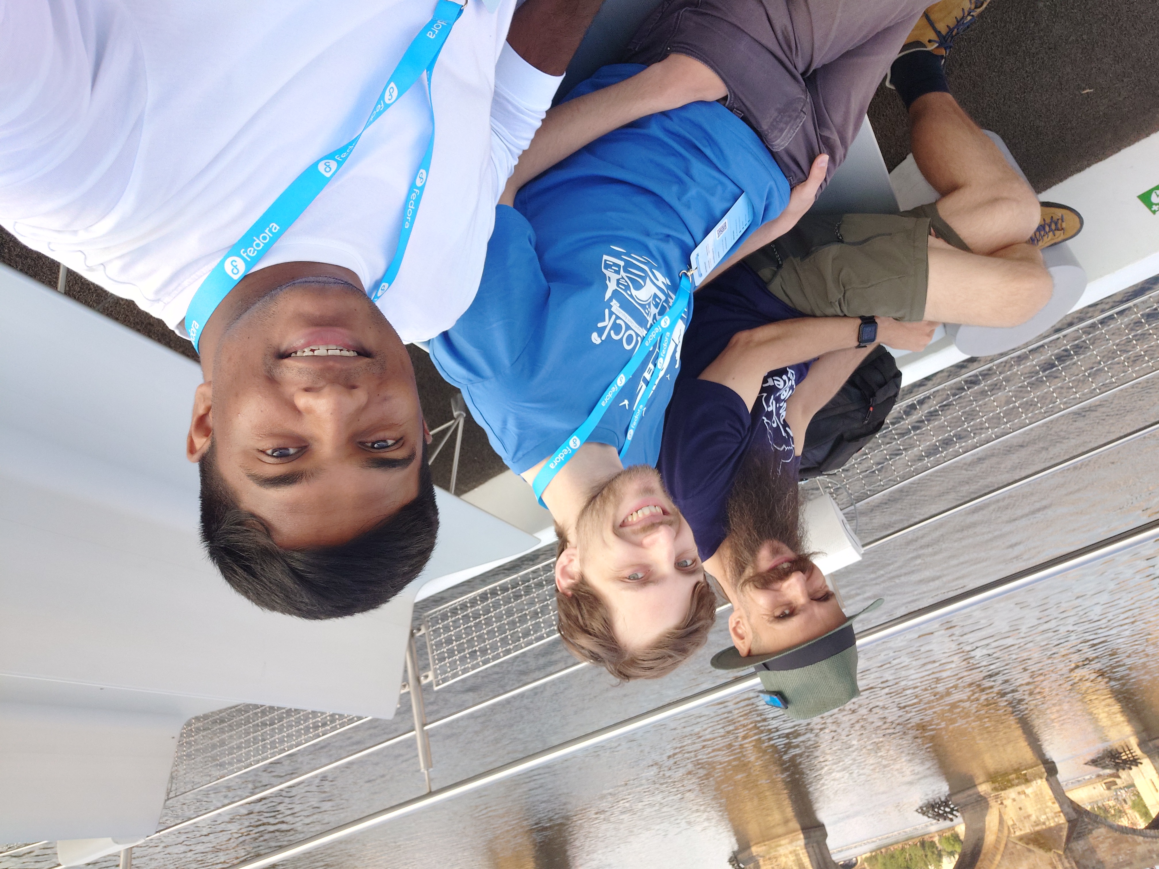 Dining at boat party