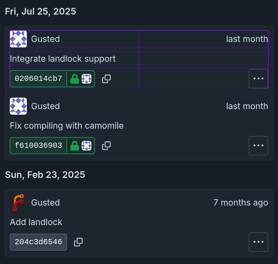 current forgejo commit design (as of Jun, 2026)