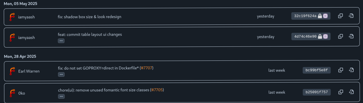 current forgejo commit design (as of Jun, 2026)