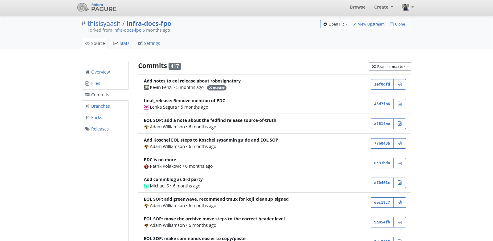 pagure-old-commit-table